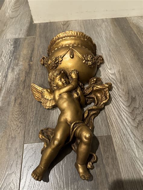 Gold Universal Statuary Cherub Wall Pocket Planter or Vase ... - Etsy - muktibox.com