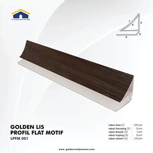 Golden Lis Plafon PVC Seri LPFM 014 - Golden Roof Polymer - balustradellc