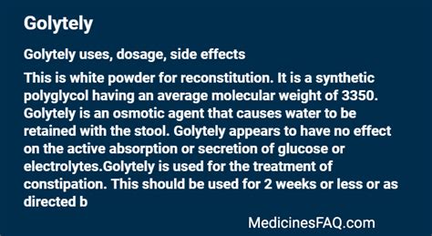 GoLYTELY Uses, Side Effects & Warnings - wintechmobiles.com