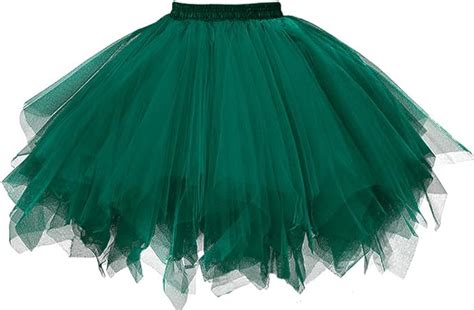 GOOBGS Musever 1950s Vintage Ballet Bubble Skirt Tulle Petticoat Puffy ...