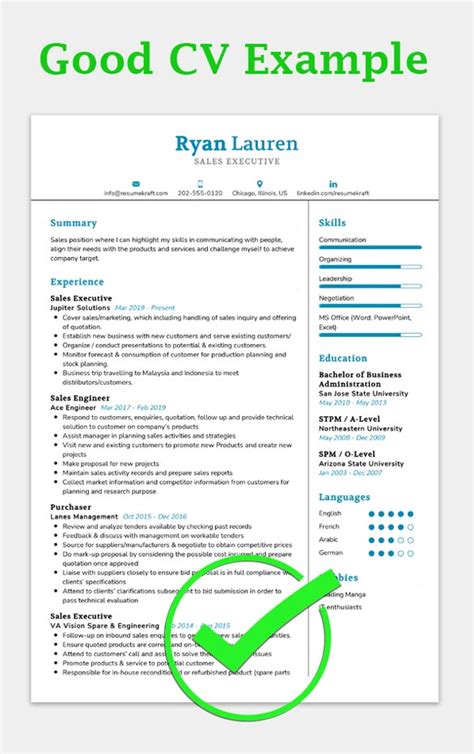 Good CV Examples & Templates for 100+ jobs - CV Plaza - balustradellc