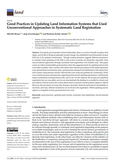 Good Practices in Updating Land Information Systems that Used ... - balustradellc