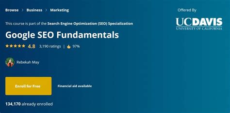 Google SEO Fundamentals - Coursera - balustradellc