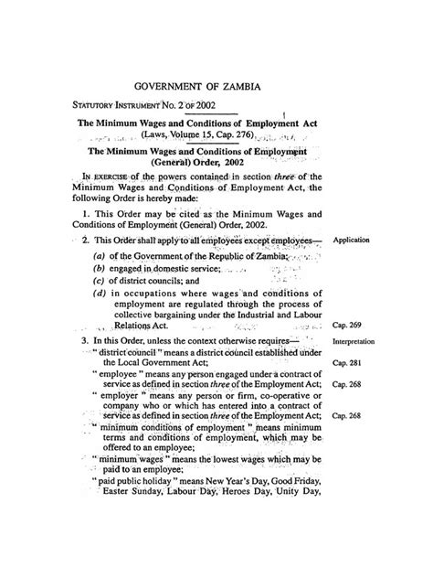 GOVERNMENT OF ZAMBIA STATUTORy.INSTRUMENT