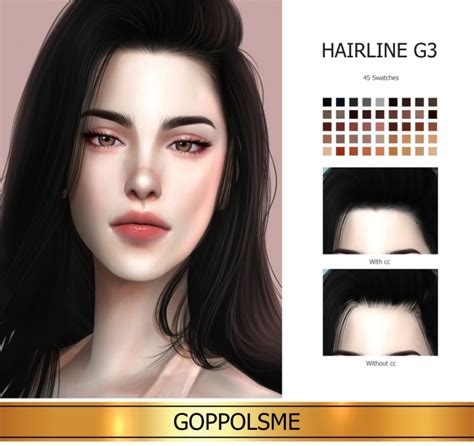 GPME-GOLD Hairline G3 at GOPPOLS Me » Sims 4 Updates