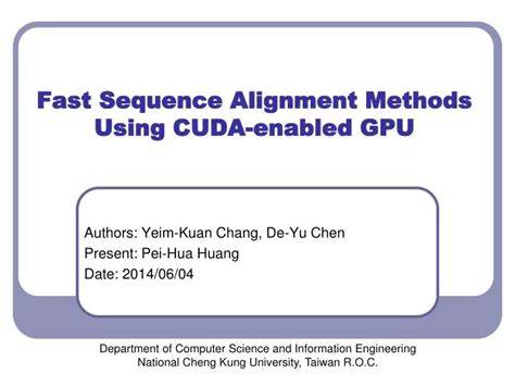 GPU data-parallel computing of sequence alignment using CUDA.