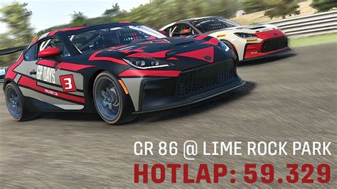 GR86 Lime Rock Park Hotlap 59.239 iRacing GP SIM