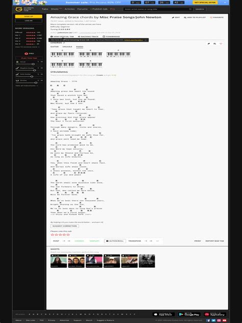 GRACE GRACE CHORDS by Misc Praise Songs @ Ultimate …