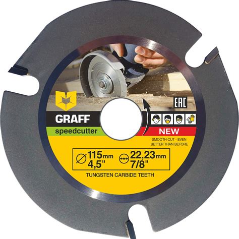 GRAFF SPEEDCUTTER 4 1/2 Wood Carving Disc for Angle Grinder