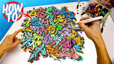 Graffiti Alphabet Tutorial - How to draw graffiti letters - Letter D - muktibox.com