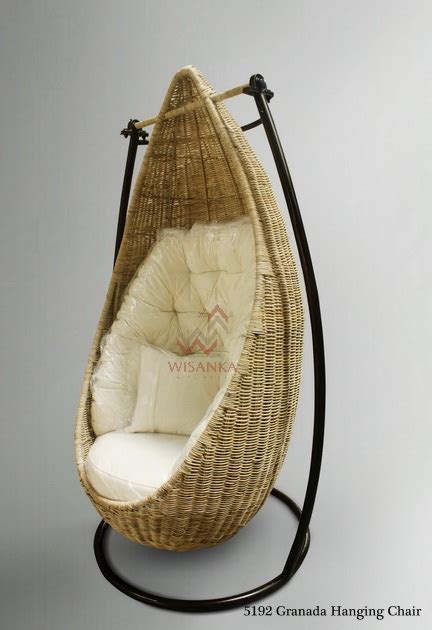 Granada Rattan Hanging Chair - Indonesia rattan furniture - balustradellc