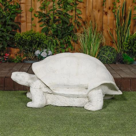 Grand Stone Cast Tortoise Statue - B&Q - muktibox.com
