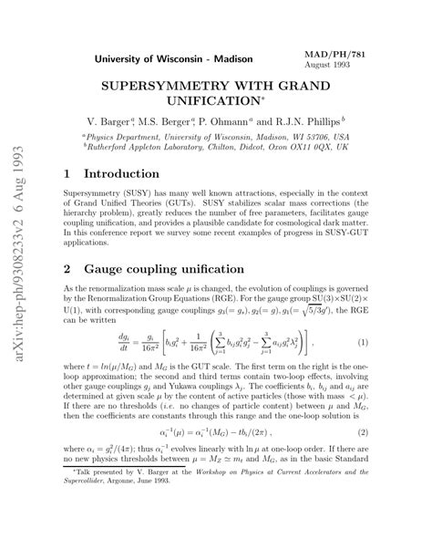 Grand Unification Theories And Supersymmetry - EBSCO - wintechmobiles.com