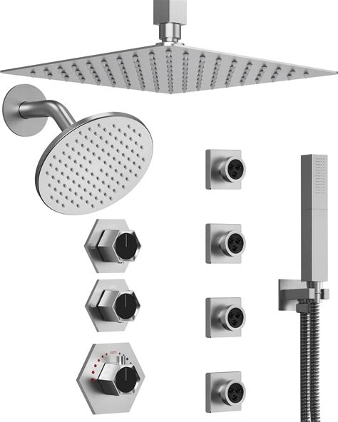 GRANDJOY Shower Faucet System Ceiling Mount … - balustradellc
