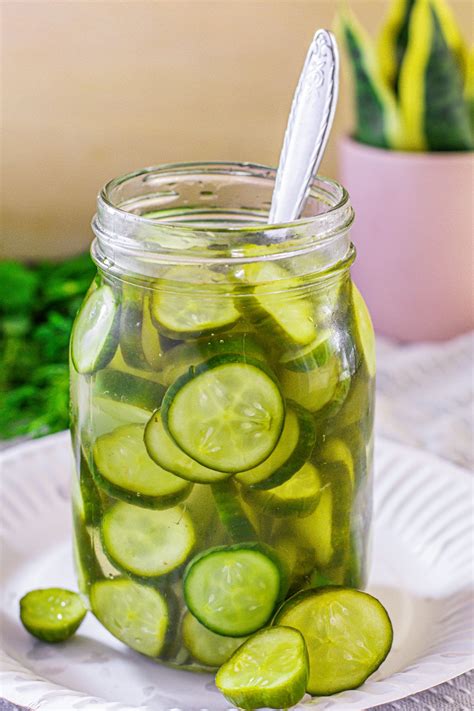 Grandma's Quick Pickled Cucumbers - Refrigerator Pickles - balustradellc