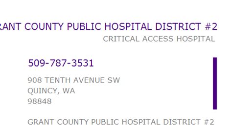 GRANT COUNTY PUBLIC HOSPITAL DISTRICT 3 NPI 1811979610