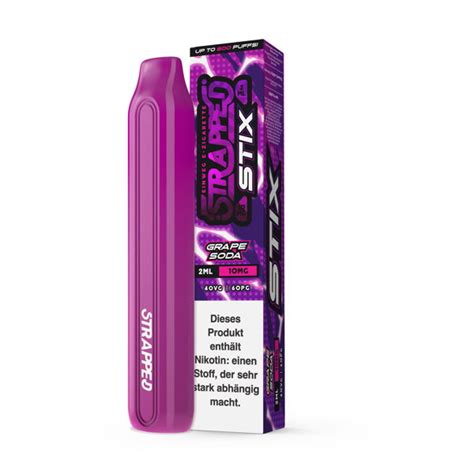 GRAPE SODA - Strapped Stix Einweg E-Zigarette 10mg/ml bis 600 …