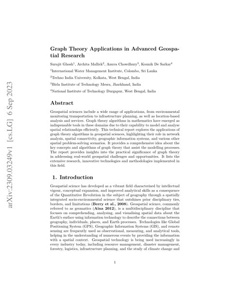 Graph theory applications for advanced geospatial modelling and ... - coolestguyplanet.net