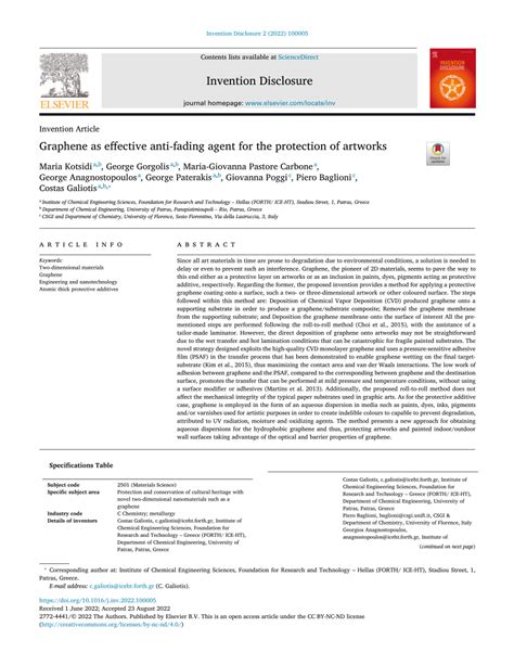 Graphene as effective anti-fading agent for the ... - ScienceDirect - muktibox.com