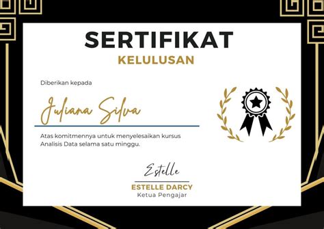 Gratis Contoh Sertifikat Kursus Keren - balustradellc