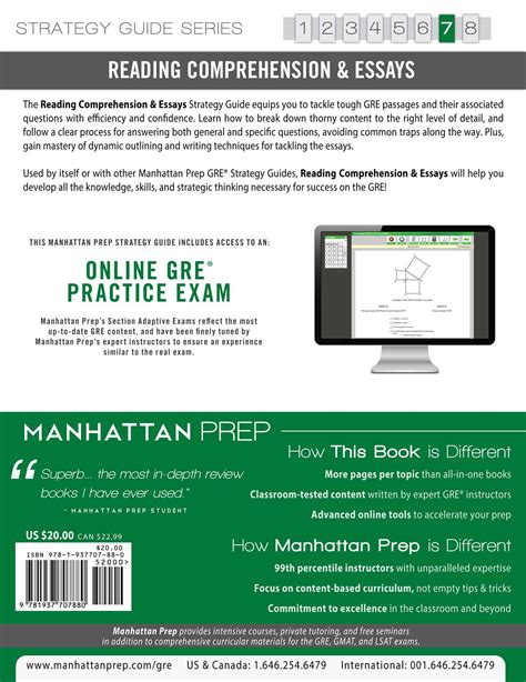 Download Gre Reading Comprehension  Essays Manhattan Prep Gre Strategy Guides By Manhattan Prep Publishing