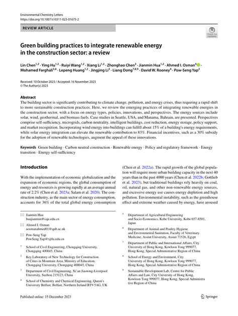 Green building practices to integrate renewable energy in the ... - wintechmobiles.com