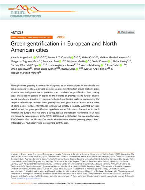 Green gentrification in European and North American cities - raincitystudios.com