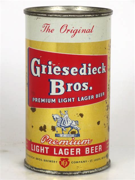 GRIESEDIECK BROTHERS LIGHT LAGER Flat Top Beer Can, 12 Fl.