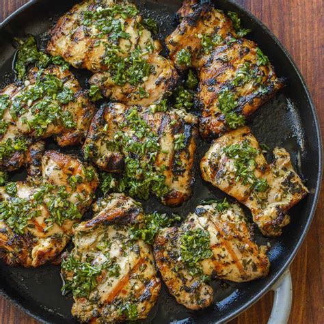 Grilled Chicken Thighs with Chimichurri - Juicy & Flavorful - balustradellc