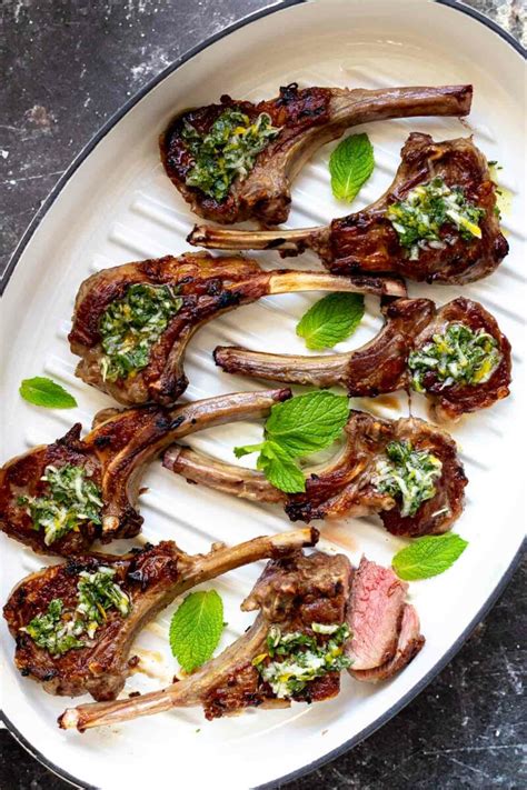 Grilled Lamb Rib Chops with Lemon Mint Gremolata - Grill Girl - balustradellc