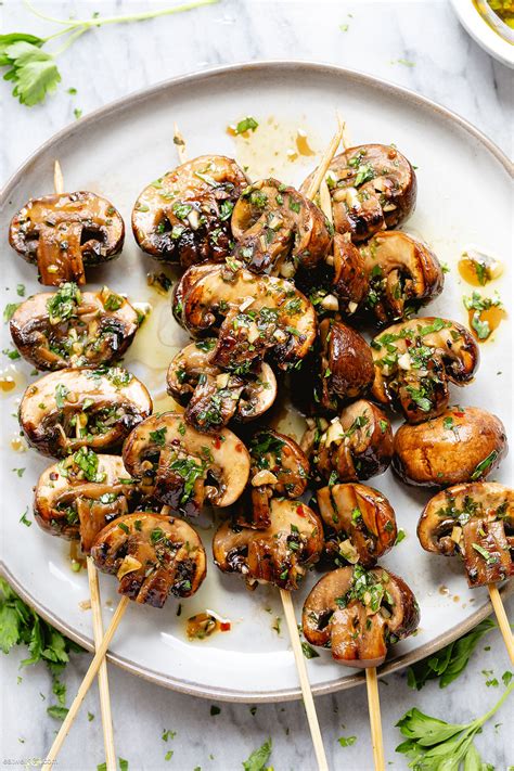 Grilled Mushrooms: How to Grill Mushrooms with Skewers - balustradellc