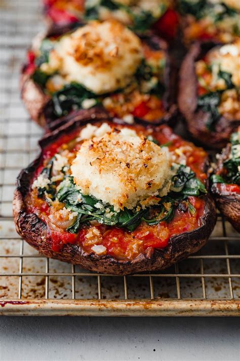 Grilled Stuffed Portobello Caps Recipe - Food Blasts - balustradellc