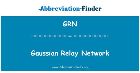 GRN - Definition by AcronymFinder