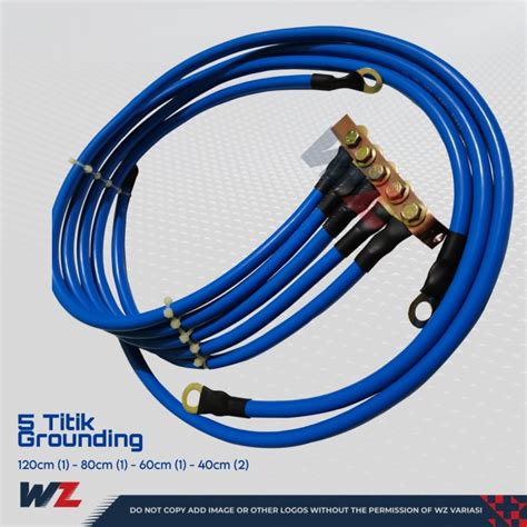 Ground Wire Kit Kabel Grounding massa Mobil 12mm 5 titik - balustradellc