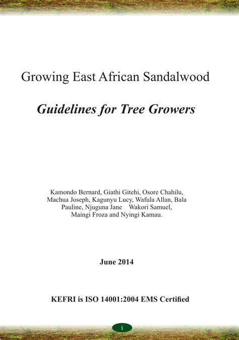 Growing East African Sandalwood Guidelines for Tree Growers - raincitystudios.com