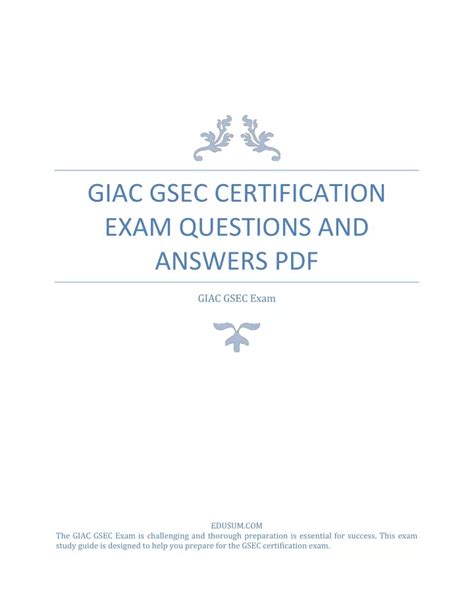 GSEC Fragenkatalog