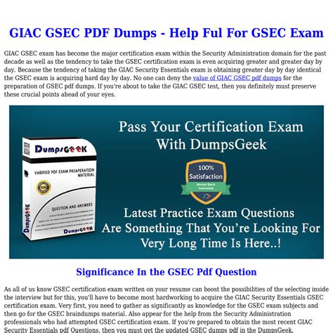 GSEC PDF Demo