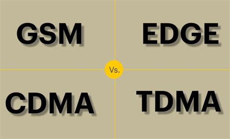 GSM vs EDGE vs CDMA vs TDMA