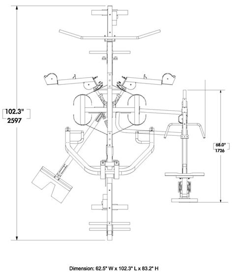 GT Gym Dimensions - BODYCRAFT