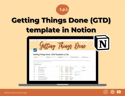 GTD Notion Template Getting Things Done GTD System GTD Etsy India