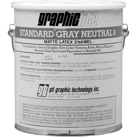 GTI Standard Gray Neutral N8 Vinyl Latex Paint (1 Gallon) …