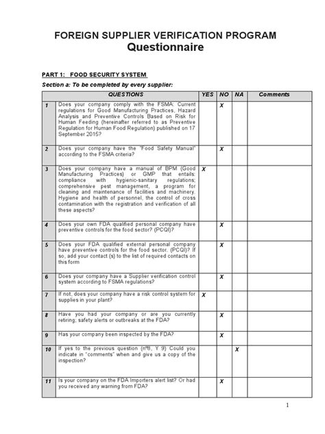 Guidance for Industry: Foreign Supplier Verification Programs for ... - coolestguyplanet.net