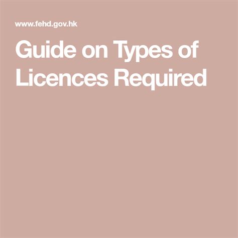 Guide on Types of Licences Required - balustradellc