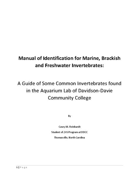 Guide to Common Marine, Brackish & Freshwater … - raincitystudios.com