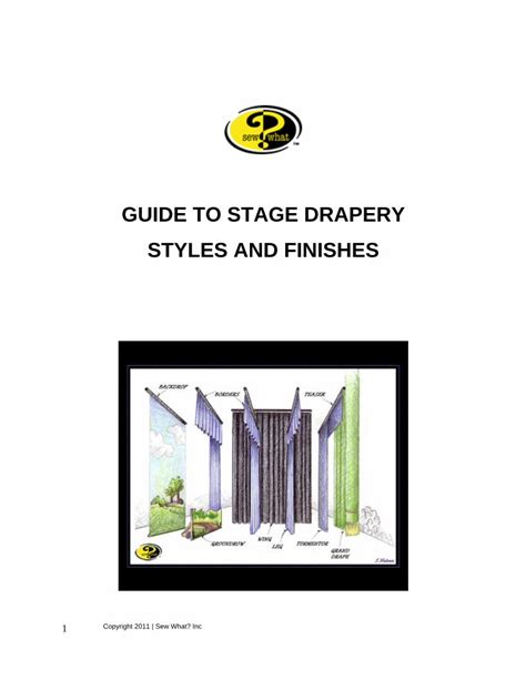 GUIDE TO STAGE DRAPERY - Sew What? Inc. - muktibox.com