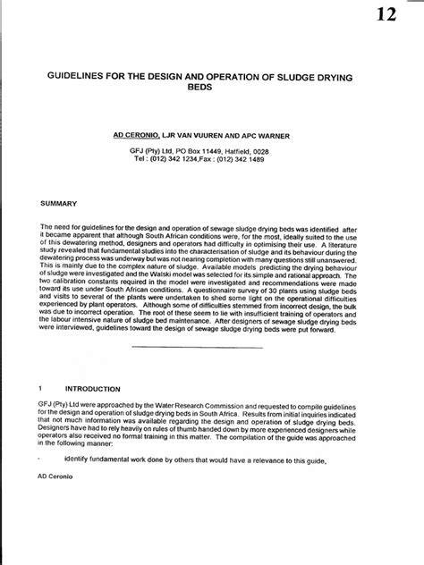 Guidelines For The Design and Operation of Sludge … - raincitystudios.com