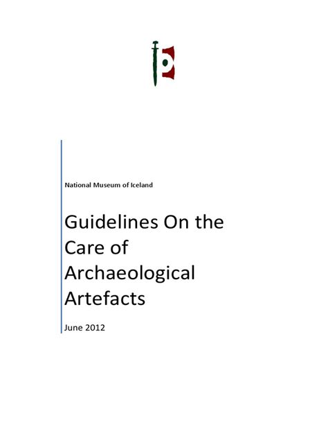 Guidelines On the Care of Archaeological Artefacts - SWAAG - balustradellc