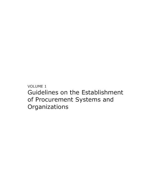 Guidelines on the Establishment of Procurement Systems and … - balustradellc