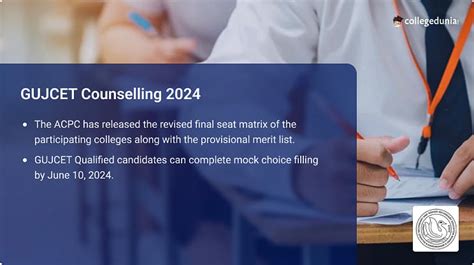 GUJCET 2024 round 1 choice filling begins; Check mock round cut …