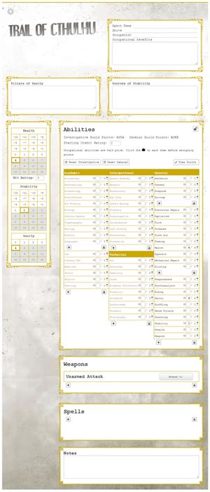 GUMSHOE Official Sheet - Roll20 Wiki